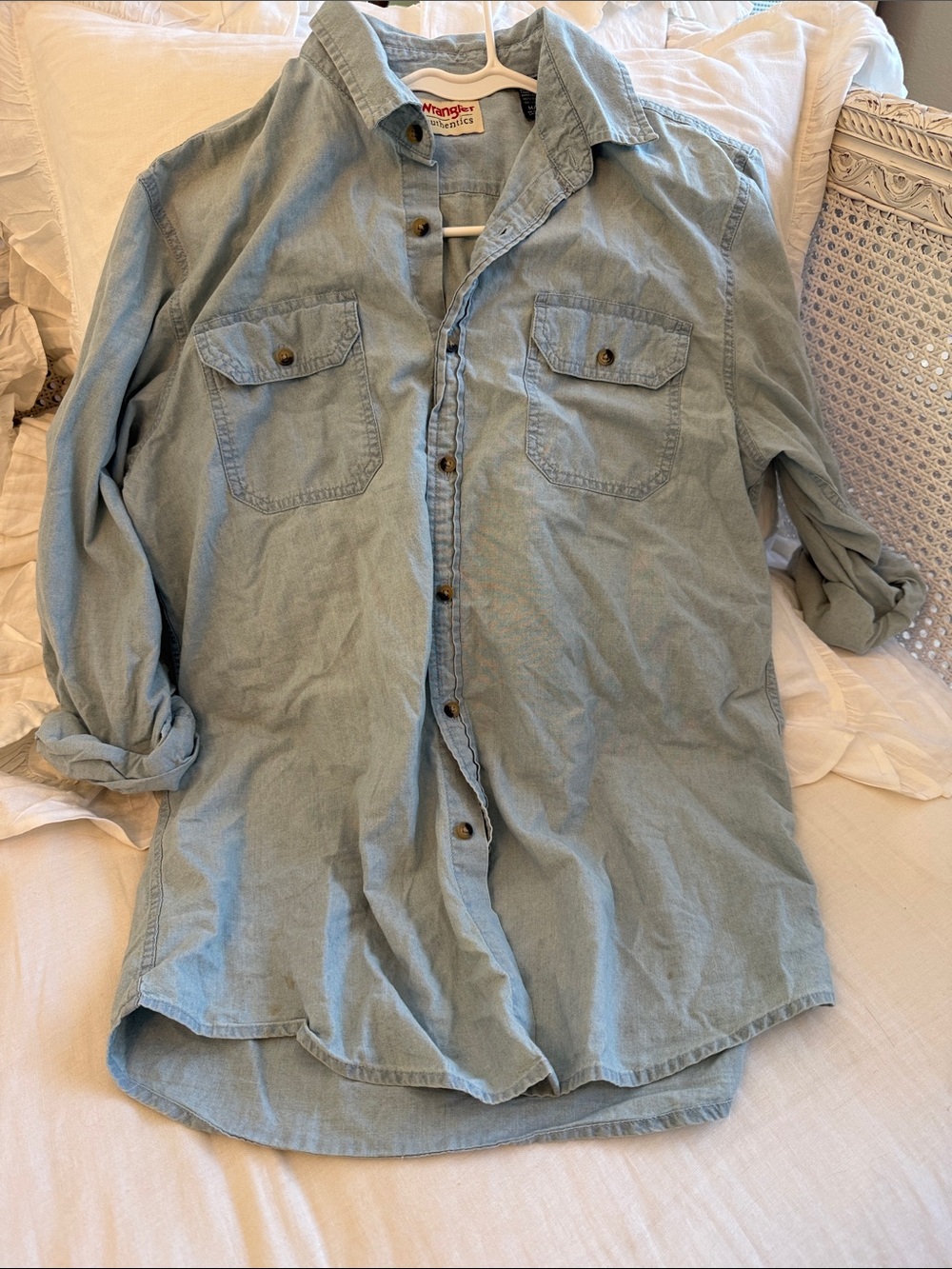Wrangler denim button-down shirt